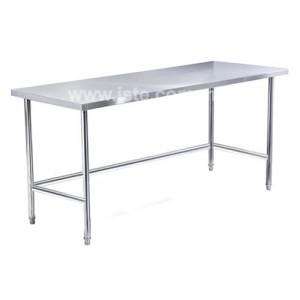Stainless steel worktable With crossbar
