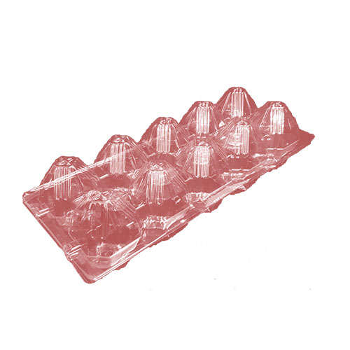 500px Egg Tray 10 Cavity Pink
